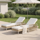 TOPMAX Outdoor All-Weather PE Rattan Chaise Lounge Set of 2 by HouseOfZazla