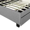 Upholstered Platform Bed With Storage Headboard, Trundle & 2 Drawers And A Set Of Sockets & USB Ports