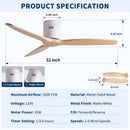 Low Profile Flush Ceiling Fan Without Light - Matte White / White by HouseOfZazla