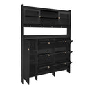 On Trend Multifunctional Tipping Bucket Shoe Cabinet With Storage Shelf & 6 Flip Drawers by HouseOfZazla