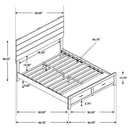 Brantford Wood Queen Storage Panel Bed Barrel Oak