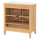 Elegant Fluted Bathroom Vanity With Sink, Soft Close Doors & Drawer by HouseOfZazla