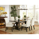 Vaughn - Upholstered Dining Chair With Tapered Legs And Nailhead Trim - Beige by HouseOfZazla