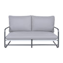 Outdoor Patio 2-Seater Aluminum Frame Loveseat