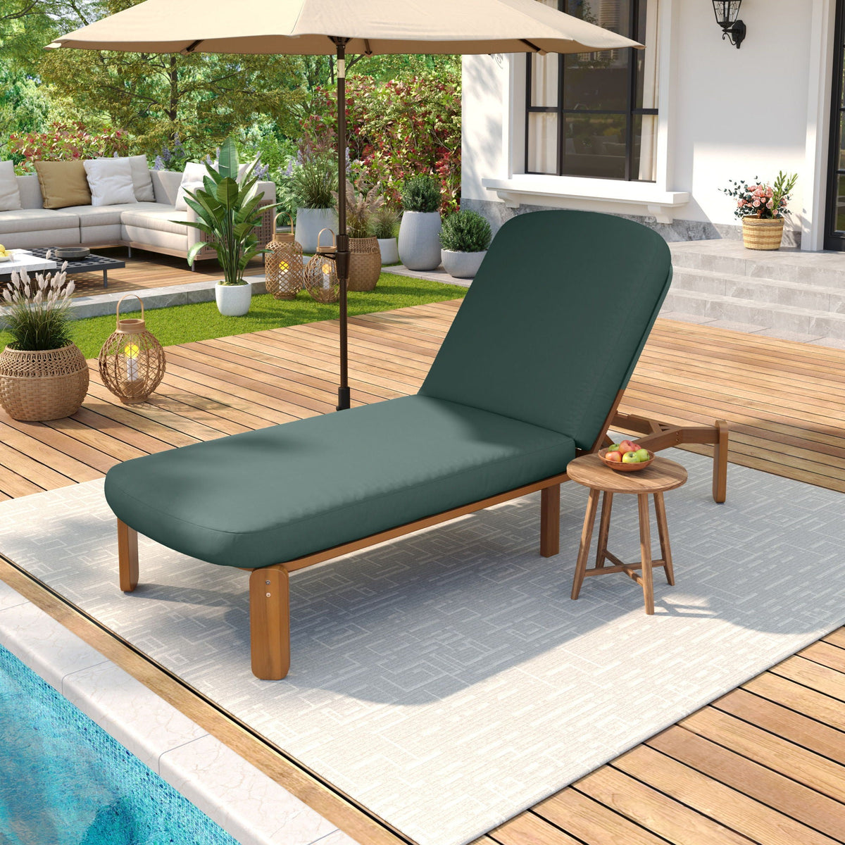 Outdoor Chaise Lounge With Adjustable Backrest, photo 4 of 40