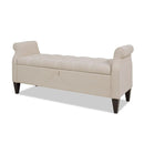 Jacqueline - Tufted Roll Arm Storage Bench by HouseOfZazla