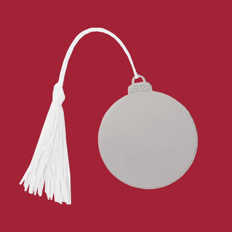 Ball Ornament w/White Tassel, photo 3 of 3