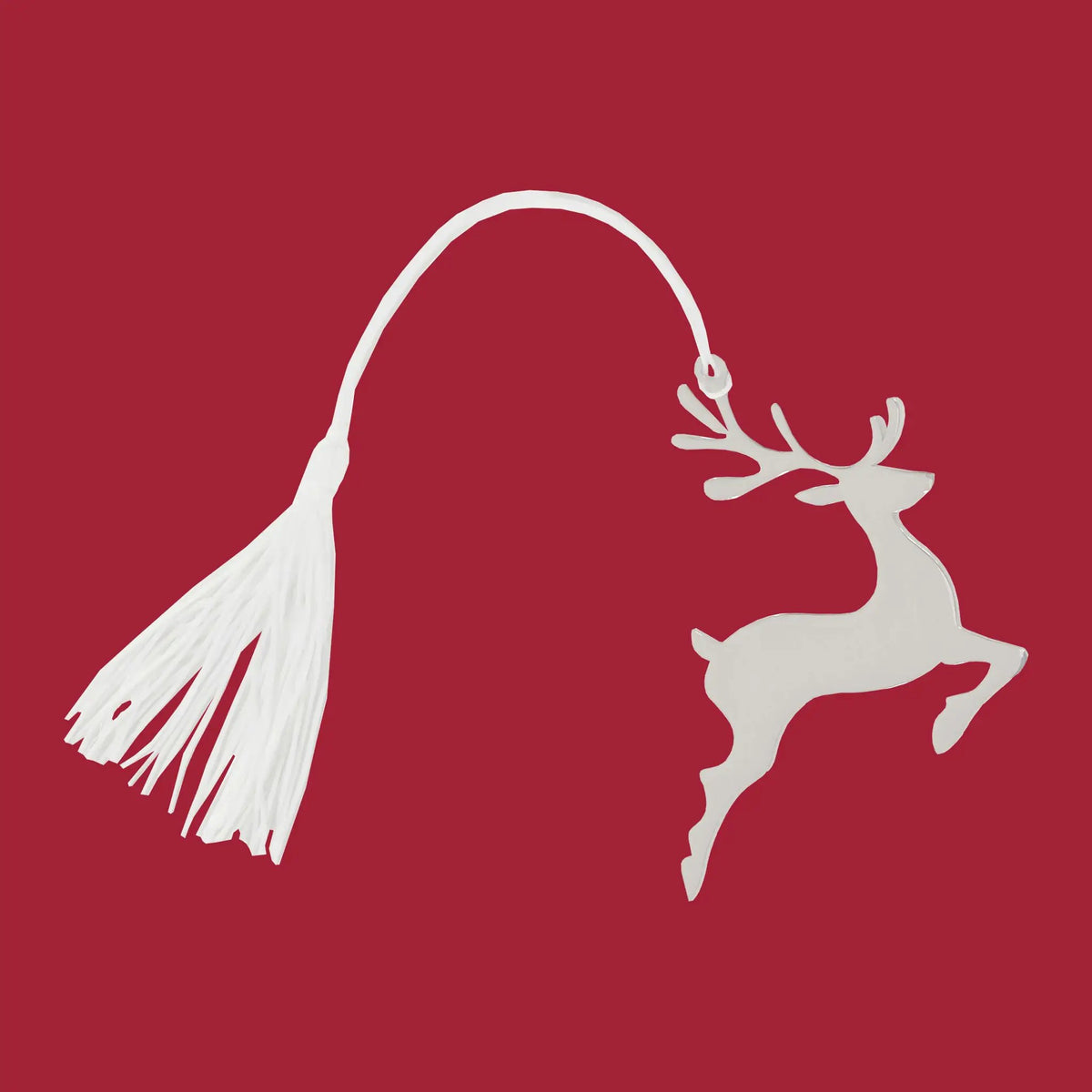 Reindeer Ornament w/White Tassel, photo 3 of 3