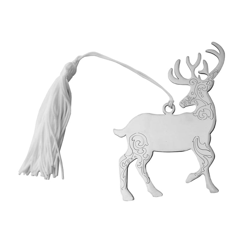 Scroll Reindeer Ornament with White Tassel, photo 2 of 3