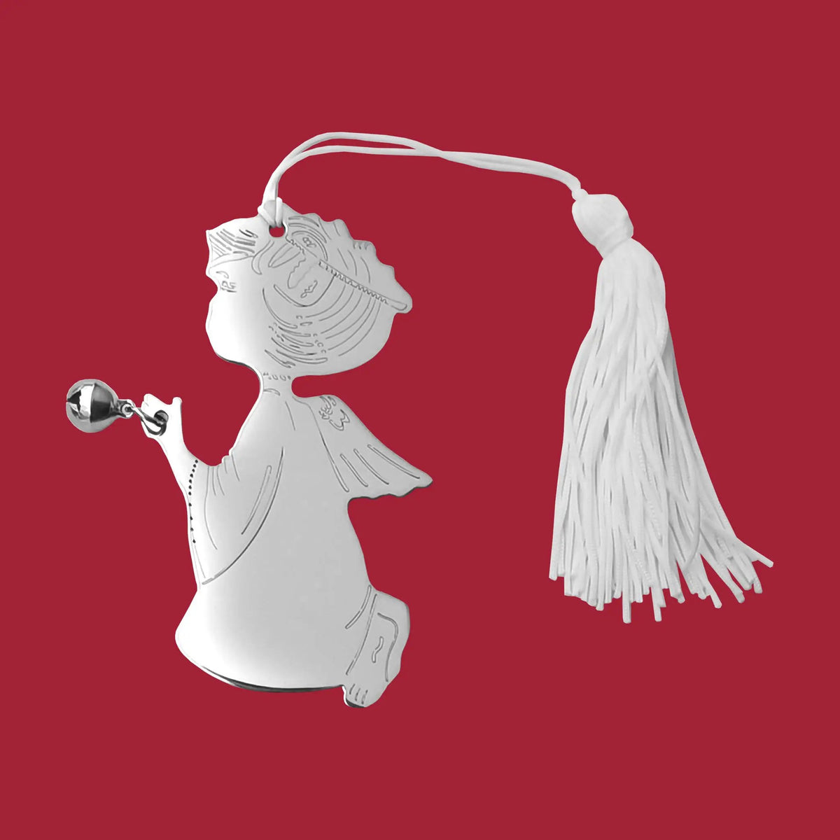Angel with Bell Ornament with White Tassel, photo 4 of 4