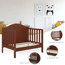 2-in-1 Classic Convertible Wooden Toddler Bed with 2 Side Guardrails for Extra Safety by LJGDeals