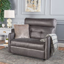 Alma - Contemporary Upholstered Loveseat Recliner - Slate by HouseOfZazla
