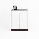 Freestanding Wooden Shoe Cabinet, 4 Tier Organizer With Drawer by HouseOfZazla
