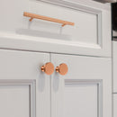Akicon Copper Kitchen Cabinet Knobs 1-1/4 inch (32 mm) Diameter 100% Solid Brass Drawer Knob AK01916-C