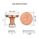 Akicon Hammered Copper Kitchen Cabinet Knobs 1-1/4 inch (32 mm) Diameter 100% Solid Brass Drawer Knob AK01916A-C