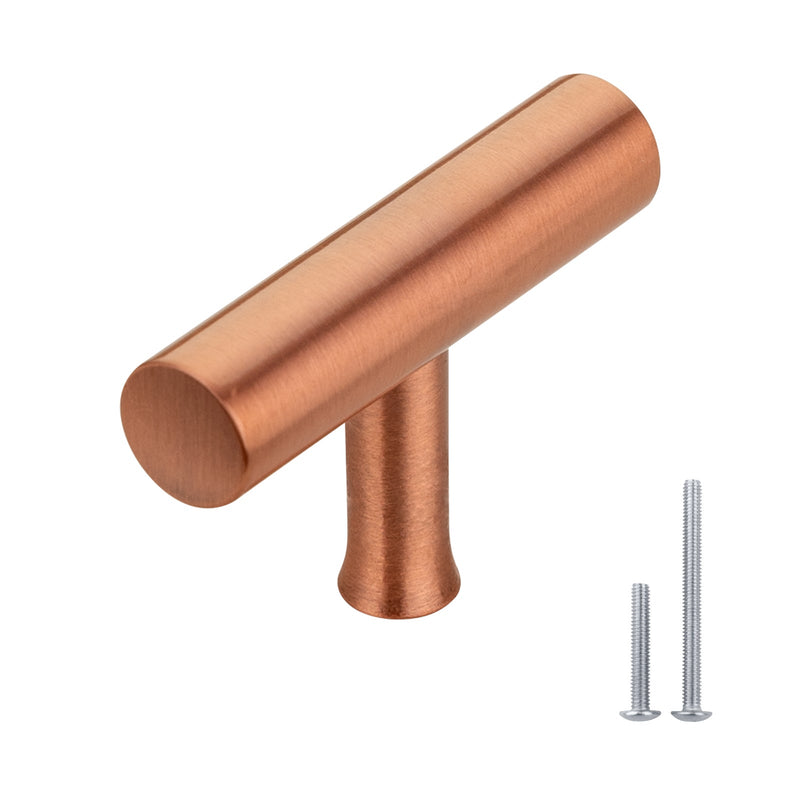 Akicon Copper Kitchen T Bar Cabinet Pulls 100% Solid Brass Drawer Knob AK01917-C