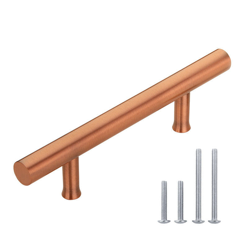 Akicon 3 Inch Hole Center Copper Kitchen Cabinet Handles 100% Solid Brass Drawer Pulls AK01930-C