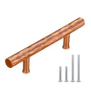 Akicon 3 Inch Hole Center Hammered Copper Kitchen Cabinet Handles 100% Solid Brass Drawer Pulls AK01930A-C