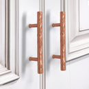 Akicon 3 Inch Hole Center Hammered Copper Kitchen Cabinet Handles 100% Solid Brass Drawer Pulls AK01930A-C