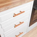 Akicon 3 Inch Hole Center Hammered Copper Kitchen Cabinet Handles 100% Solid Brass Drawer Pulls AK01930A-C