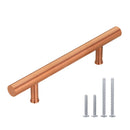 Akicon 3-3/4 Inch Hole Center Copper Kitchen Cabinet Handles 100% Solid Brass Drawer Pulls AK01931-C