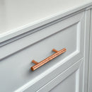 Akicon 3-3/4 Inch Hole Center Hammered Copper Kitchen Cabinet Handles 100% Solid Brass Drawer Pulls AK01931A-C