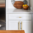 Akicon 3 Inch Hole Center Hammered Polished Gold Kitchen Cabinet Handles 100% Solid Brass Drawer Pulls AK01930A-PB