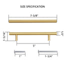 Akicon Brushed Gold Kitchen Cabinet Handles 100% Solid Brass Drawer Pulls