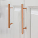 Akicon 5 Inch Hole Center Copper Kitchen Cabinet Handles 100% Solid Brass Drawer Pulls AK01932-C