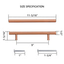 Akicon 9 Inch Hole Center Hammered Copper Kitchen Cabinet Handles 100% Solid Brass Drawer Pulls AK01934-C