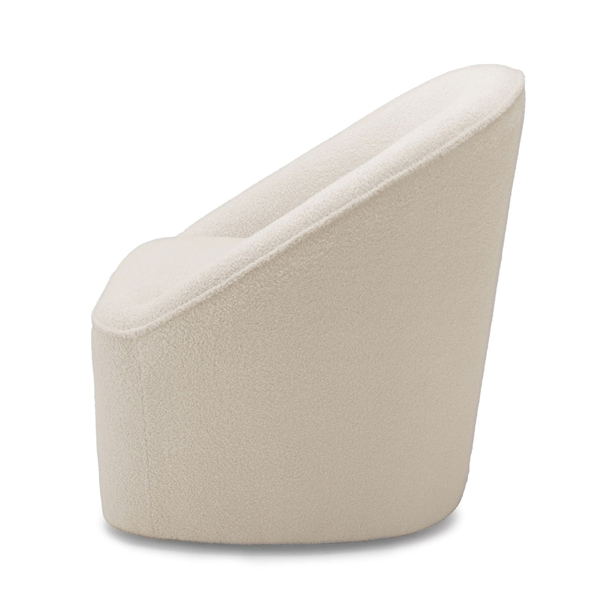 Anson - Swivel Chair With Soft Rounded Back - Off White, photo 2 of 11