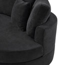 Modern 3 Seater Upholstered Sofa With Curved Design by HouseOfZazla