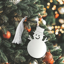Snowman Ornament W/White Tassel