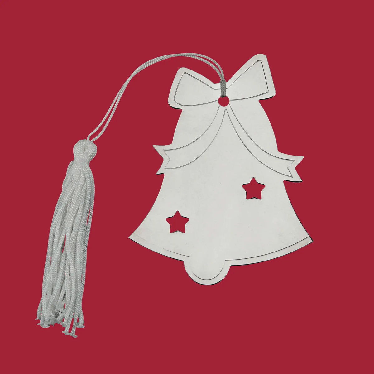 Bell Ornament W/white Tassel, Np, photo 3 of 3