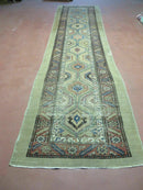 3'4" X 12' Antique Hand Made Turkish Wool Rug Runner Carpet Camel Hair Nice