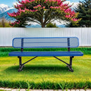 Outdoor Steel Bench With Backrest by HouseOfZazla