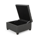 Upholstered Tufted Fabric Storage Ottoman by HouseOfZazla