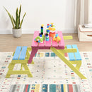 Kids Multi-Functional Arm Chair, Table With 2 Benches All-In-One Set by Unique Piece Furniture