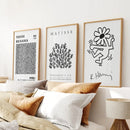 Black and White Matisse Art Set of 3 Posters by Wall Art Set