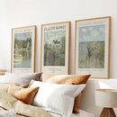 Monet Set of 3 Printable Exhibition Posters by Wall Art Set