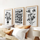 Flower Market Black and White Art Set Decor by Wall Art Set