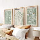 Sage Green Modern Wall Art Set of 3 Prints by Wall Art Set