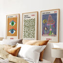 Yayoi Kusama Exhibition Wall Art Set of 3 Prints by Wall Art Set