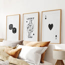 Trendy Playing Card Wall Art Set of 3 Prints by Wall Art Set