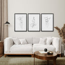 Set of 3 Minimalist Woman One Line Drawing Wall Art Prints by Wall Art Set