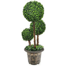 30 Inch Artificial Topiary Triple Ball Tree Indoor and Outdoor UV Protection by LJGDeals