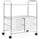 Mobile 4 Drawers Shelves Rolling Storage Cart Rack by LJGDeals