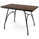 43 x 27.5 Inch Industrial Style Dining Table with Adjustable Feet-Rustic Brown by LJGDeals