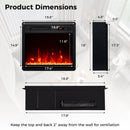 18 Inch Electric Fireplace Insert Fireplace Heater with Overheat Protection by LJGDeals