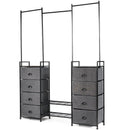 3-in-1 Portable Multifunctional Dresser with 8 Fabric Drawers and Metal Rack by LJGDeals